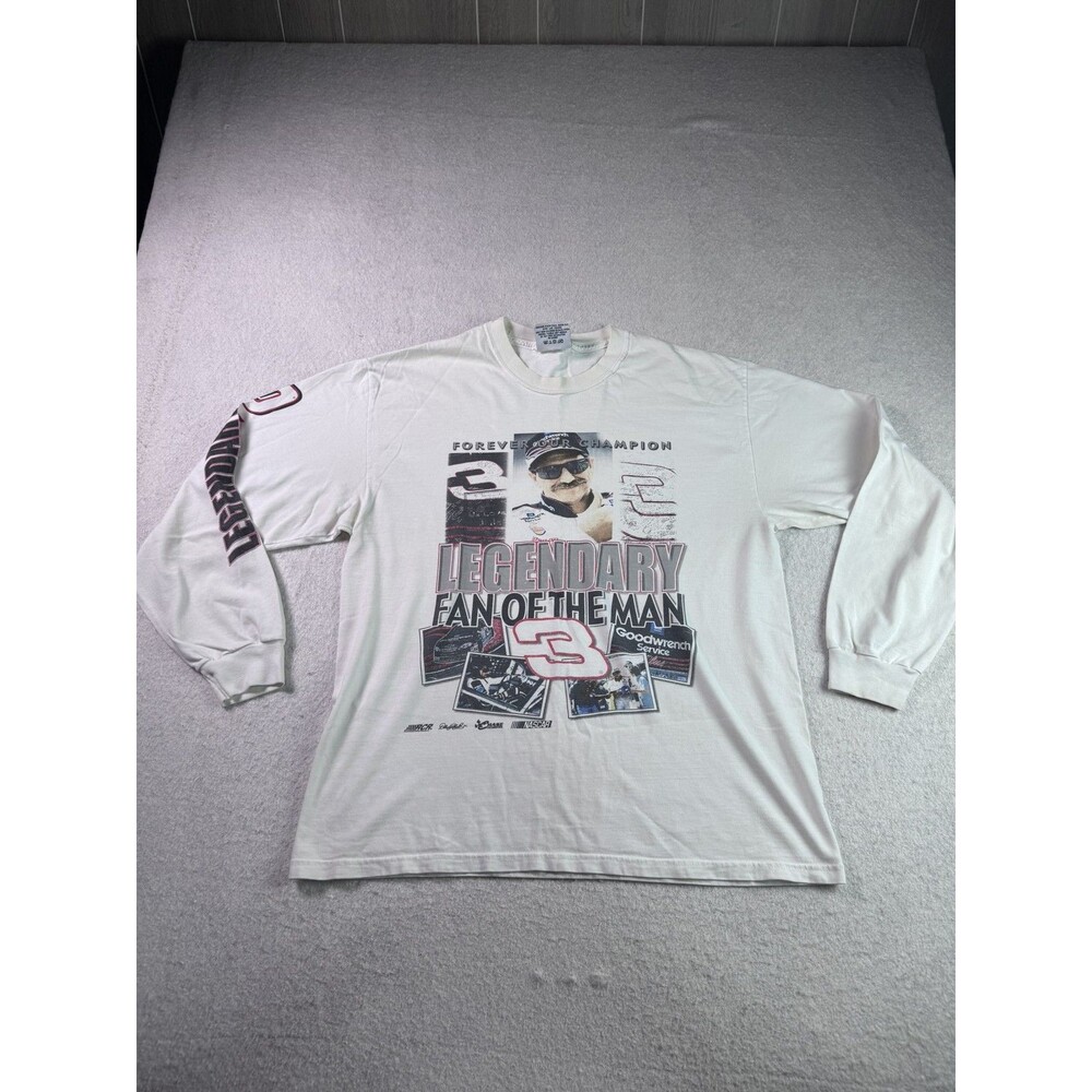 Vintage CHASE AUTHENTICS Dale Earnhardt Sr. #3 NASCAR Long Sleeve T-Shirt Men's